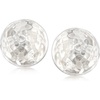 image:imageRossSimons Italian Sterling Silver Hammered Dome ClipOn Earrings