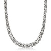 image:imageRossSimons Sterling Silver Graduated Byzantine NecklaceNo Gemstone