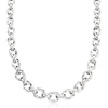 image:imageRossSimons Sterling Silver Graduated OvalLink NecklaceNo Gemstone