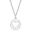 image:imageRossSimons Zina Sterling Silver Tokenz Heart Pendant Necklace 16 inches