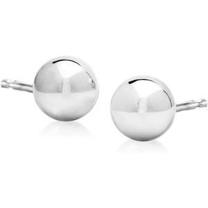 image:imagePure Collection by RossSimons 14kt White Gold Ball Stud Earrings025 Inches