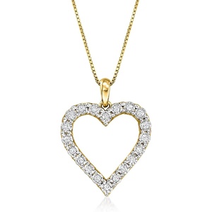 image:imageRossSimons 030 ct tw Diamond Heart Pendant Necklace