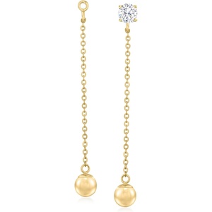 image:imageRossSimons 14kt Yellow Gold 6mm Ball Drop Earring Jackets