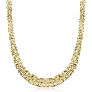 image:imageRossSimons 14kt Yellow Gold Graduated Byzantine NecklaceNo Gemstone