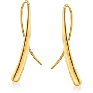image:imageRossSimons 14kt Yellow Gold Long Teardrop Earrings