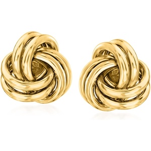 image:imageRossSimons 14kt Yellow Gold Love Knot Stud Earrings