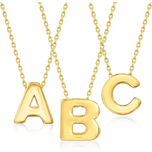 image:imageRossSimons 14kt Yellow Gold Mini Initial Necklace170 Inches