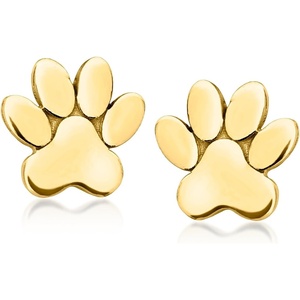 image:imageRossSimons 14kt Yellow Gold Petite Animal Paw Stud Earrings