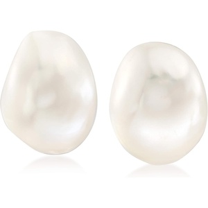 image:imageRossSimons 16x13mm Cultured Baroque Pearl Earrings in 14kt Yellow Gold