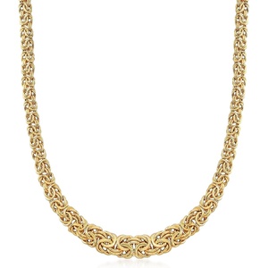image:imageRossSimons 18kt Yellow Gold Graduated Byzantine NecklaceNo Gemstone
