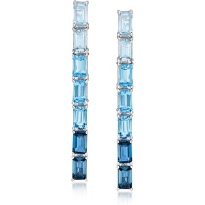 image:imageRossSimons 400 ct tw Sky Swiss and London Blue Topaz Ombre Drop Earrings in Sterling Silver