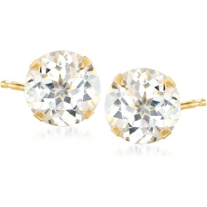 image:imageRossSimons 450 ct tw White Topaz Martini Stud Earrings in 14kt Yellow Gold