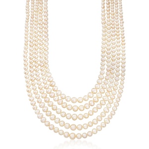 image:imageRossSimons 485mm Cultured Pearl 5Strand Layered Necklace with Sterling Silver160 Inches