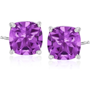 image:imageRossSimons 490 ct tw Amethyst Stud Earrings in Sterling Silver