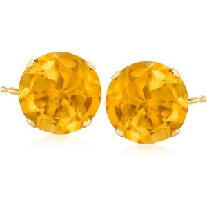 image:imageRossSimons 620 ct tw Citrine Stud Earrings in 14kt Yellow Gold