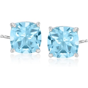 image:imageRossSimons 625 ct tw Sky Blue Topaz Stud Earrings in Sterling Silver