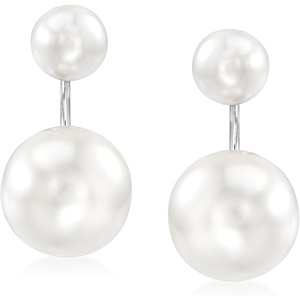 image:imageRossSimons 65125mm Shell Pearl FrontBack Earrings in Sterling Silver