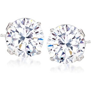 image:imageRossSimons 800 ct tw CZ Stud Earrings in 14kt White Gold