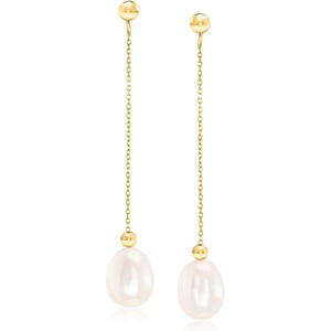 image:imageRossSimons 885mm Cultured Pearl Bead and Chain Drop Earrings in 14kt Yellow Gold