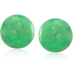 image:imageRossSimons Gemstone Stud Earrings in 14kt Yellow Goldgreen