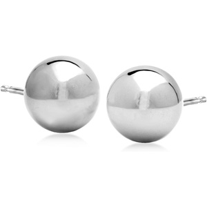 image:imageRossSimons Italian 10mm Sterling Silver Ball Stud Earrings