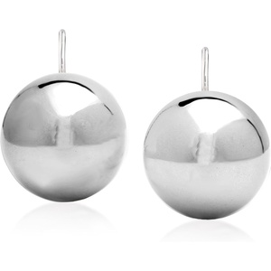 image:imageRossSimons Italian 18mm Sterling Silver Big Bead Drop Earrings