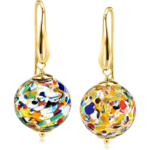 image:imageRossSimons Italian Multicolored Murano Glass Bead Drop Earrings With 18kt Gold Over Sterling