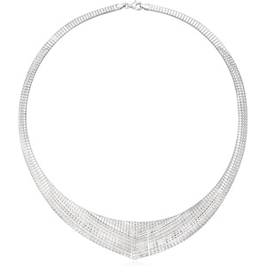 image:imageRossSimons Italian Sterling Silver Graduated Cleopatra NecklaceNo Gemstone