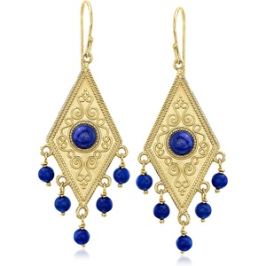 image:imageRossSimons Lapis Drop Earrings in 18kt Gold Over Sterling