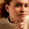 image:imagePure Collection by RossSimons 010 ct tw Diamond Huggie Hoop Earrings in Sterling Silver
