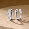image:imagePure Collection by RossSimons 010 ct tw Diamond Huggie Hoop Earrings in Sterling Silver