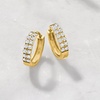 image:imageRossSimons 033 ct tw Diamond Huggie Hoop Earrings in 14kt Yellow Gold