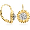 image:imageRossSimons 040 ct tw White Topaz Sunflower Drop Earrings in 18kt Gold Over Sterling