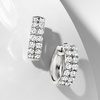 image:imageRossSimons 100 ct tw Diamond Huggie Hoop Earrings in Sterling Silver