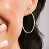 image:imageRossSimons 100 ct tw Diamond InsideOutside Hoop Earrings in Sterling Silver