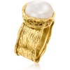 image:imageRossSimons 12mm Cultured Pearl Ring in 18kt Gold Over Sterling
