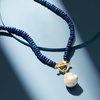 image:imageRossSimons 1315mm Cultured Baroque Pearl and 455mm Lapis Bead Toggle Necklace in 18kt Gold Over Sterling18 Inches