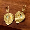 image:imageRossSimons 140 ct tw MultiStone Leaf Drop Earrings in 18kt Yellow Gold Over SterlingCitrine