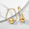 image:imageRossSimons 14kt Yellow Gold Bead Hoop Earrings