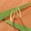image:imageRossSimons 14kt Yellow Gold Beaded and Polished Hoop Earrings