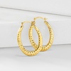 image:imageRossSimons 14kt Yellow Gold Twisted Oval Hoop Earrings