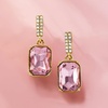 image:imageRossSimons 14kt Yellow GoldPlated Drop Earrings With Simulated Kunzite and 48 ct tw Czs