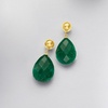 image:imageRossSimons 1800 ct tw Emerald Teardrop Earrings in 14kt Yellow Gold
