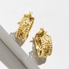 image:imageRossSimons 18kt Gold Over Sterling BeadedEdge Byzantine Hoop Earrings