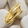 image:imageRossSimons 18kt Gold Over Sterling Jewelry Set 5 Textured Bangle Bracelets70 Inches