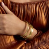 image:imageRossSimons 18kt Gold Over Sterling Jewelry Set 5 Textured Bangle Bracelets70 Inches