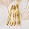 image:imageRossSimons 18kt Gold Over Sterling Jewelry Set 5 Textured Bangle Bracelets70 Inches