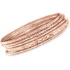 image:imageRossSimons 18kt Gold Over Sterling Jewelry Set 5 Textured Bangle Bracelets80 Inches