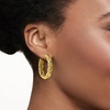 image:imageRossSimons 18kt Gold Over Sterling Medium Byzantine Hoop Earrings