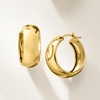 image:imageRossSimons 18kt Gold Over Sterling Wide Hoop Earrings